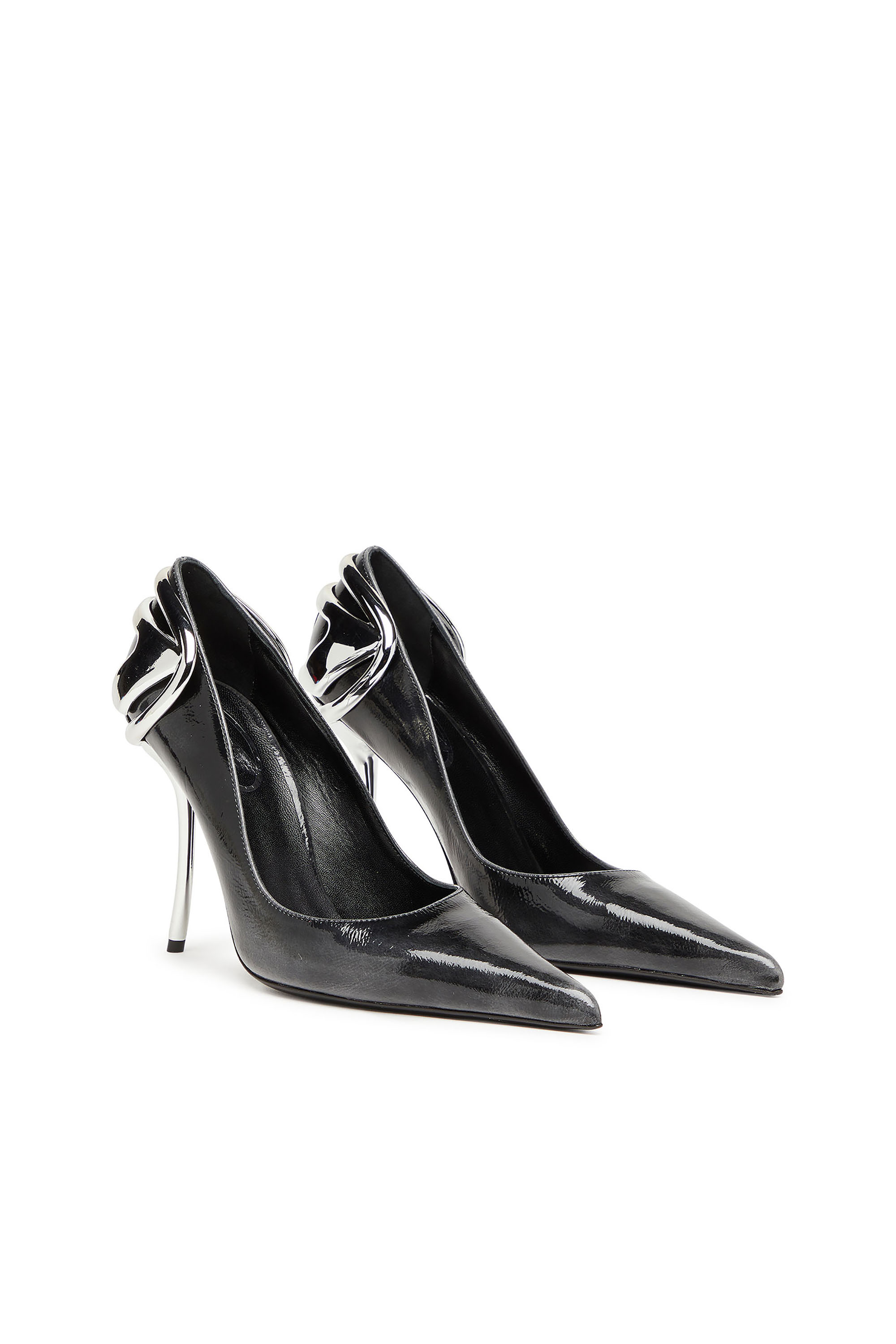 Diesel - D-TEN&HALF P, Woman's D-Ten&Half-Pumps in patent pull-up leather in Black - 2