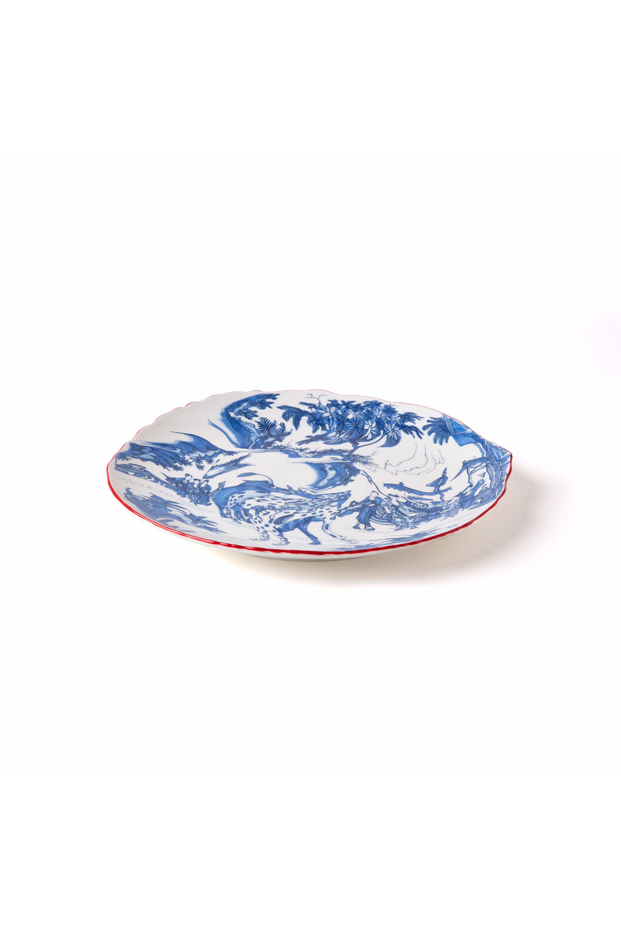 Diesel - 11203 PORCELAIN DINNER PLATE "CLASSIC ON, Unisex's Porcelain dinner plate in White/Blue - 3