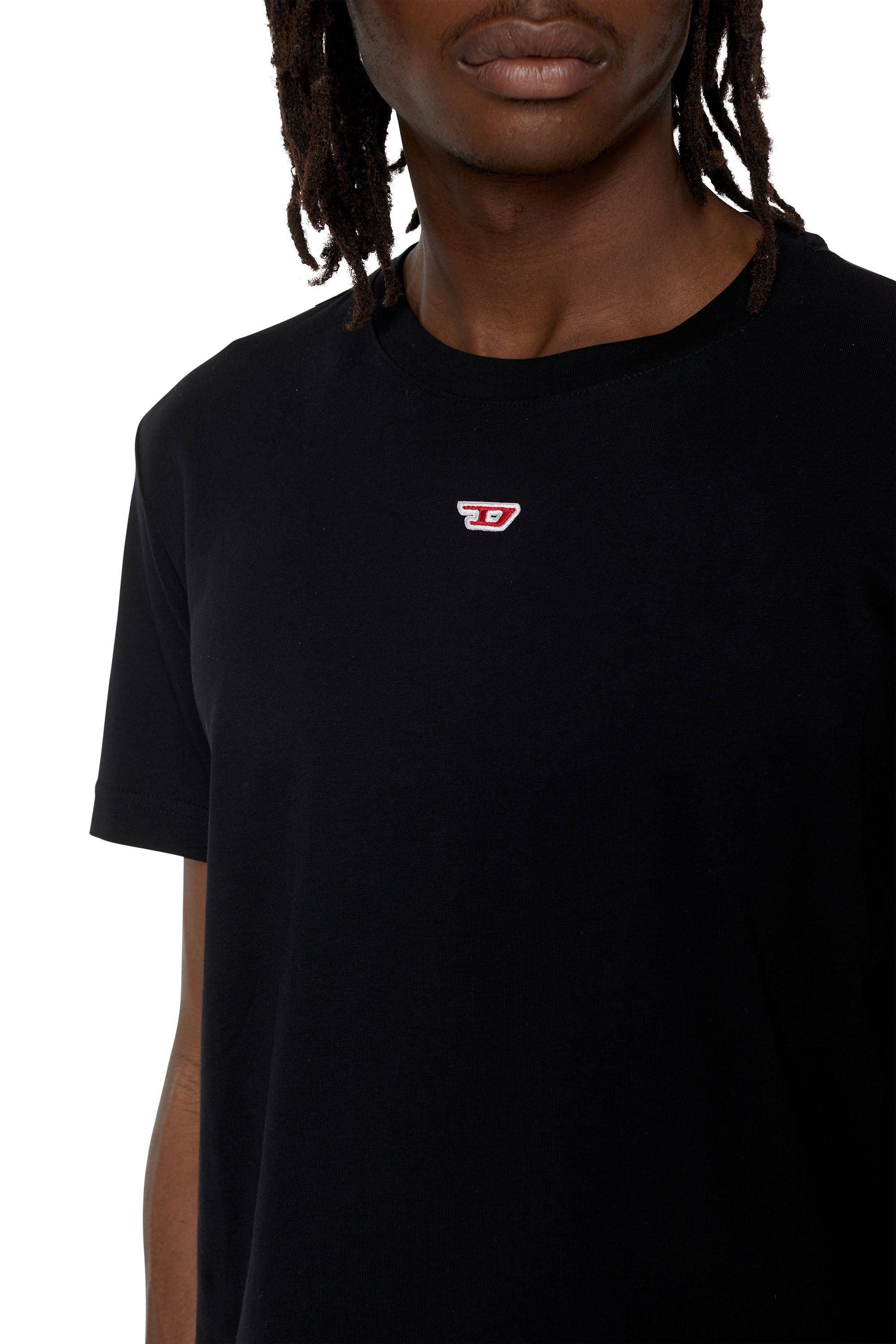 Diesel - T-DIEGOR-D, Man's T-shirt with D patch in Black - 5