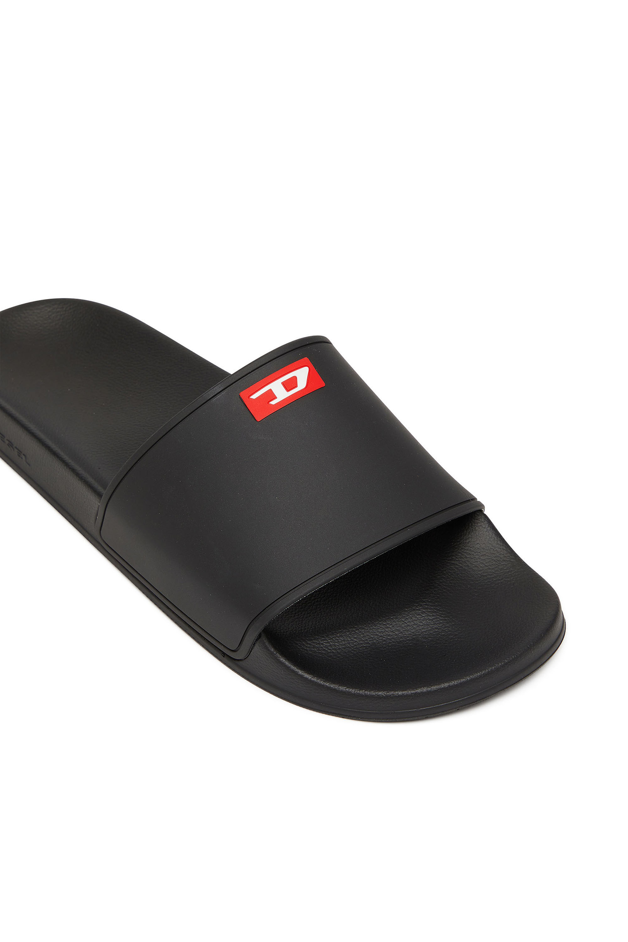 Diesel - SA-SWIM, Man's Rubber pool slides with D logo in Black - 6