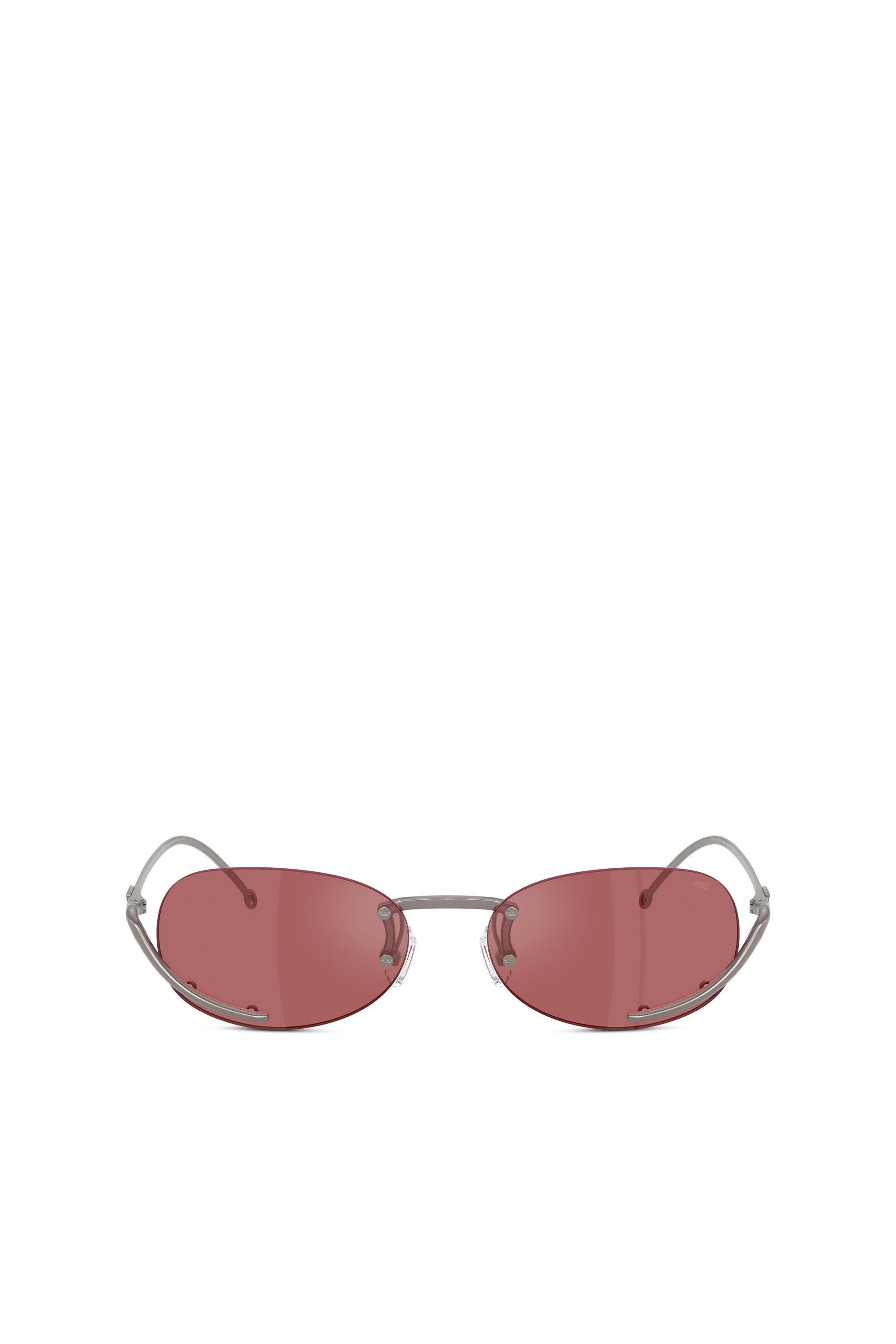 Diesel - 0DL1004, Unisex's Oval sunglasses in Red - 2