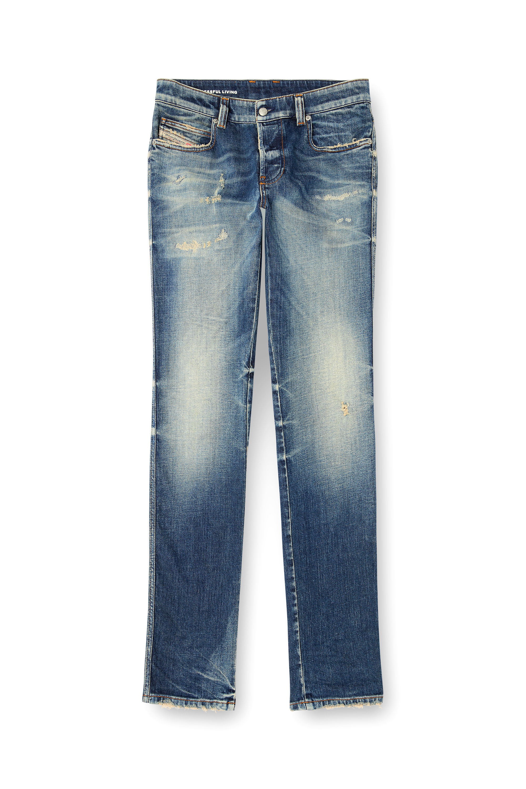 Diesel - Man's Slim Jeans 1993 D-Vyl 09M55, Dark Blue - 3