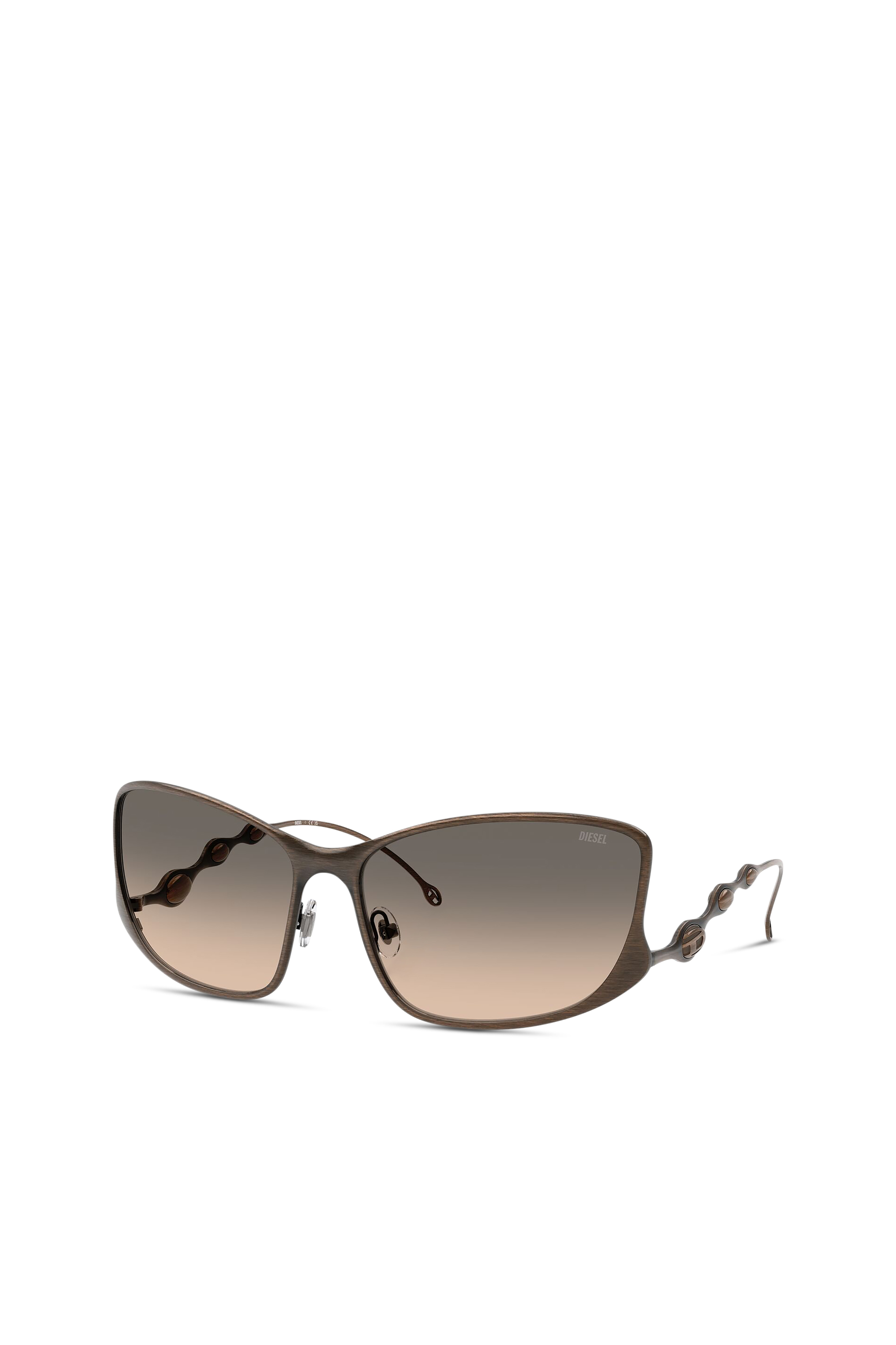 Diesel - 0DL1013, Unisex's Rectangle sunglasses in Brown - 1