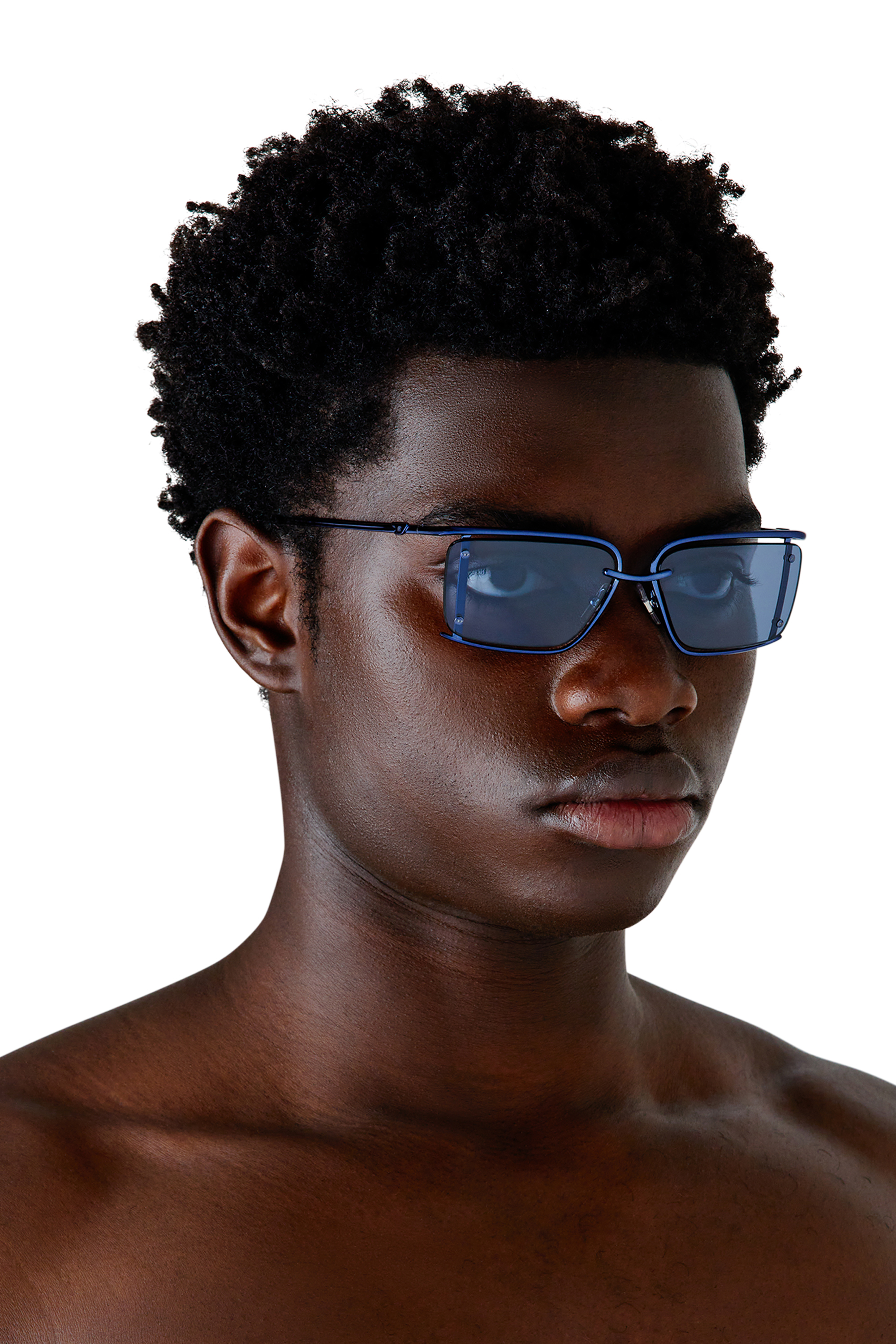 Diesel - 0DL1002, Unisex's Rectangle sunglasses in Blue - 5