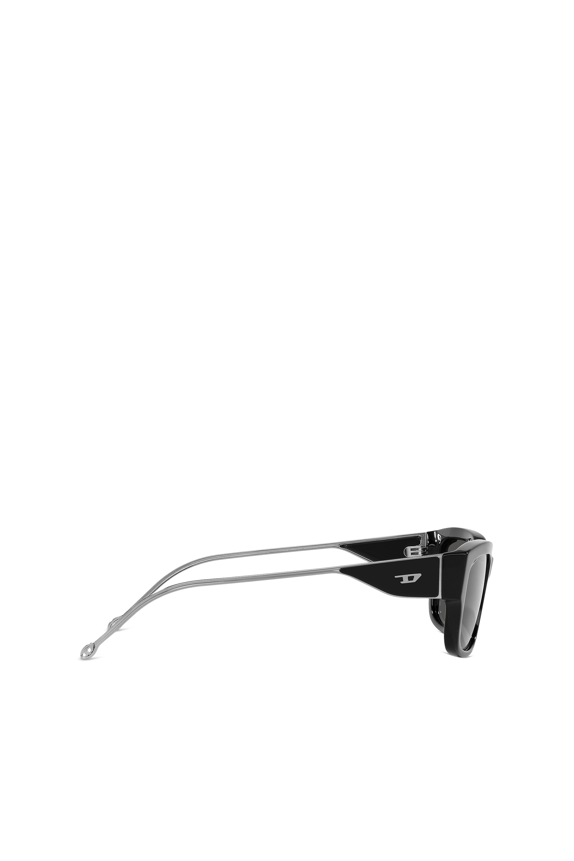 Diesel - 0DL2002 SIZE 56, Unisex's Rectangle sunglasses in Black/Silver - 3