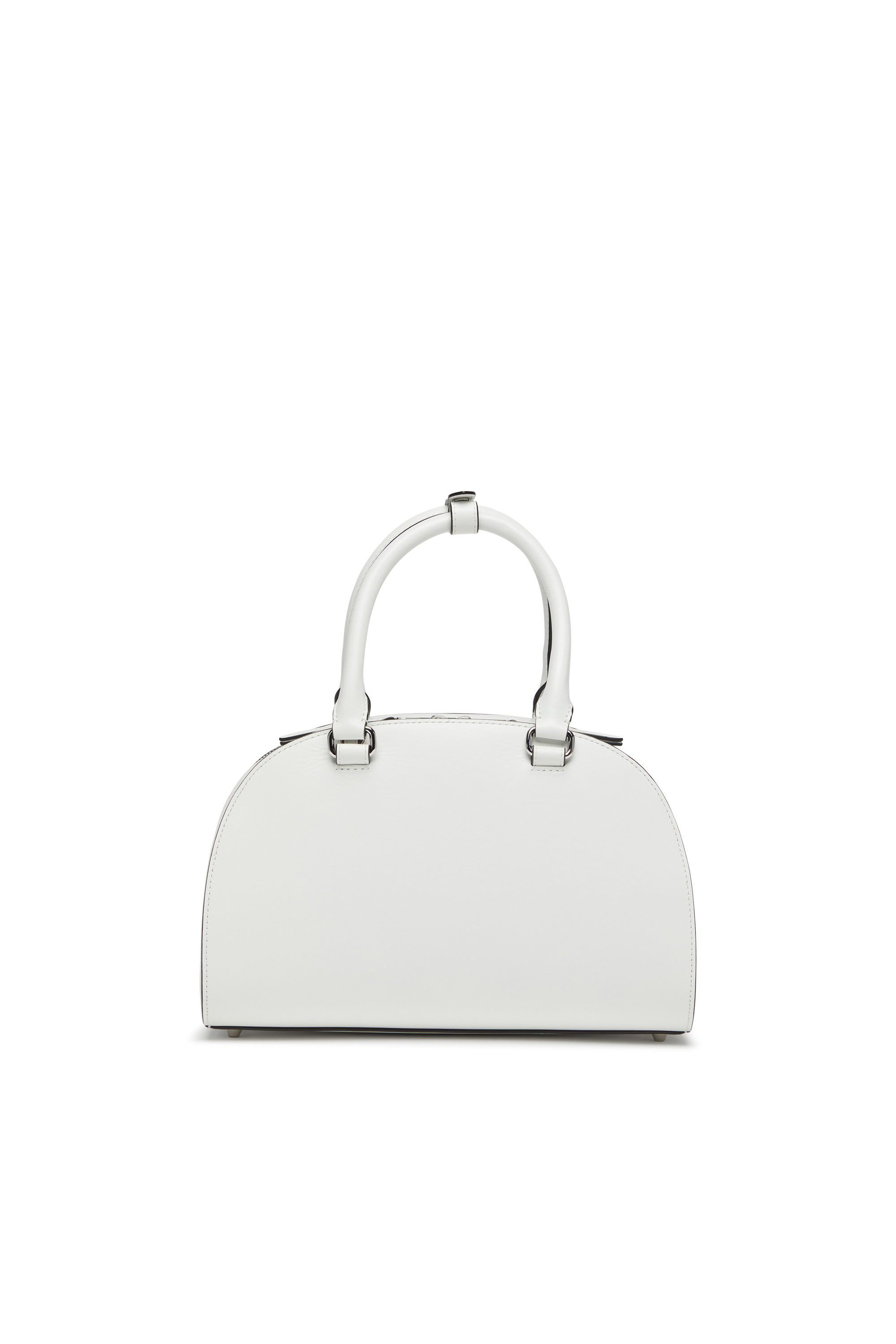 Diesel - 1DR DOME TOP HANDLE, Woman's 1DR Dome-Leather bowling bag in White - 3