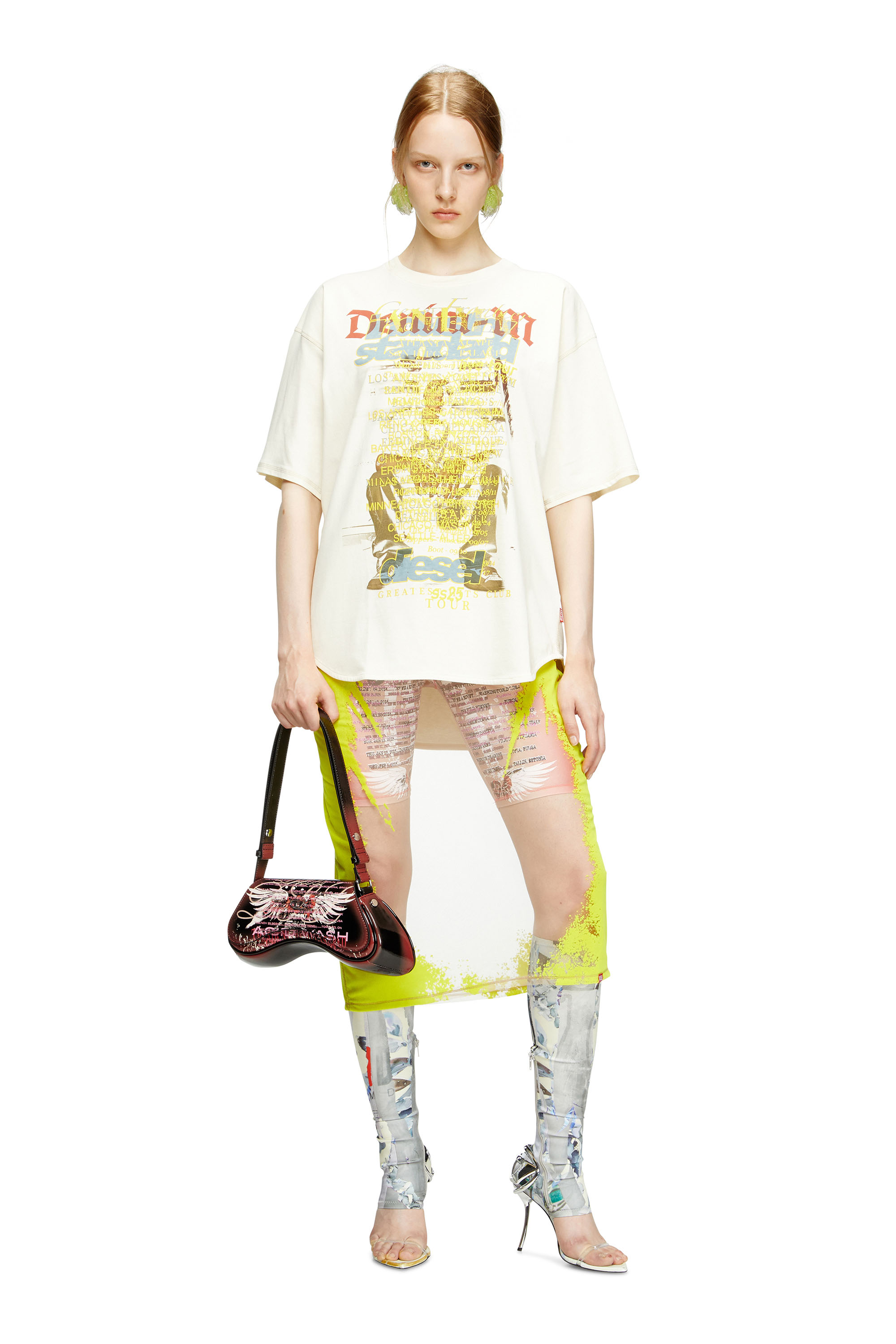 Diesel - T-BIX-AA, Unisex's T-shirt with lyrics print in White - 7