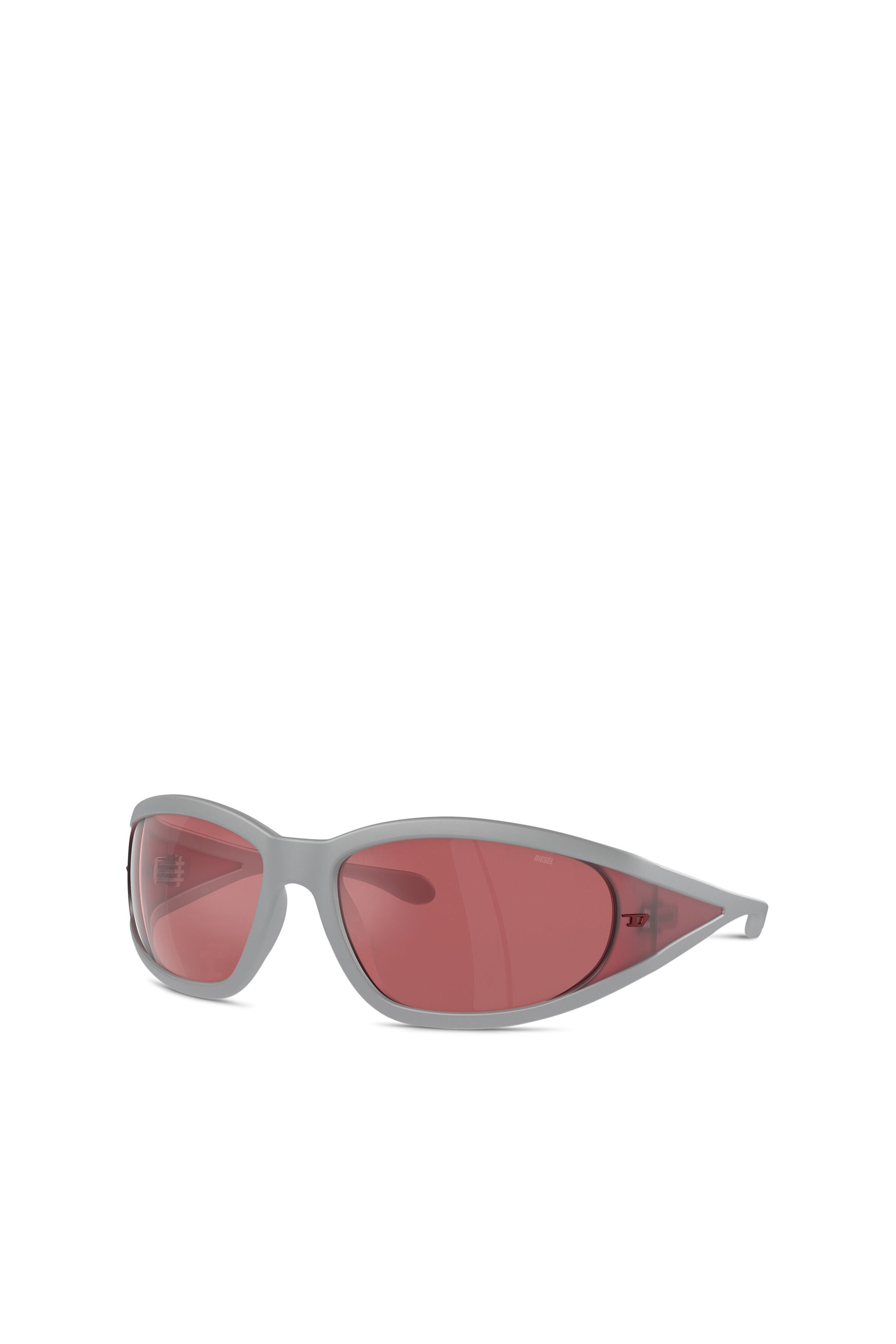 Diesel - 0DL3002, Unisex's Rectangular sunglasses in acetate in Grey/Red - 1