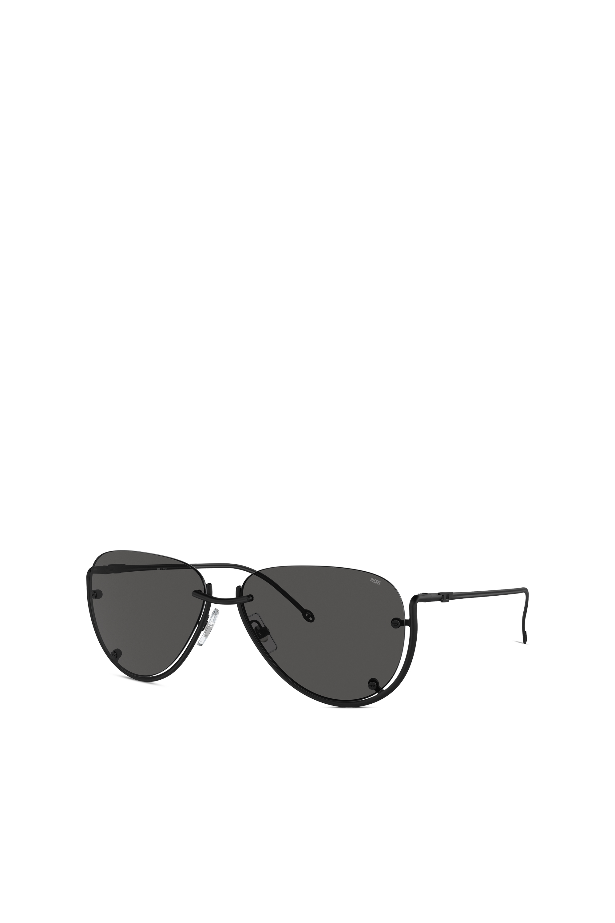 Diesel - 0DL1003, Unisex's Pilot model sunglasses in Black - 1