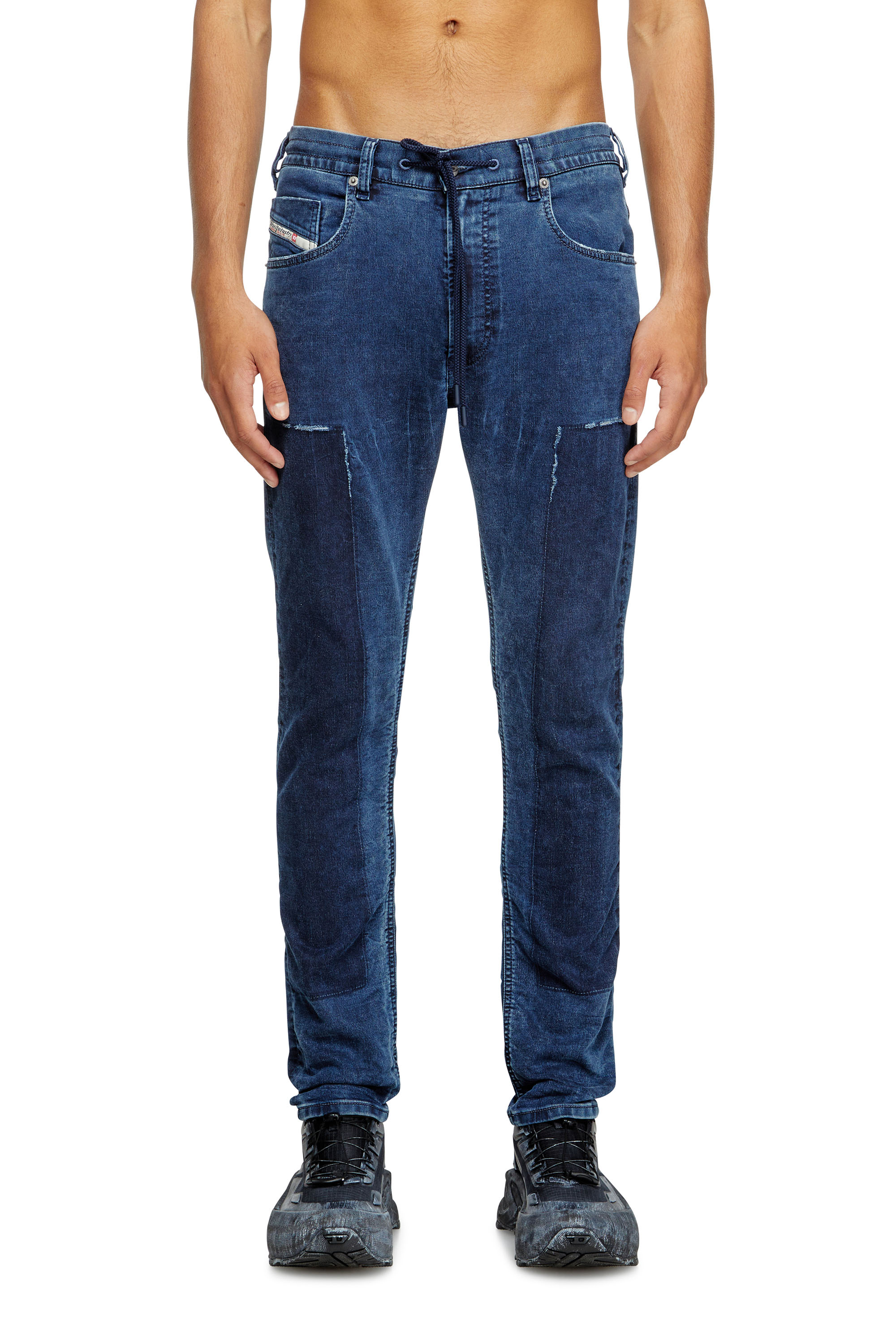 Diesel - Man's Regular 2032 D-Krooley Joggjeans® 09M36, Dark Blue - 1