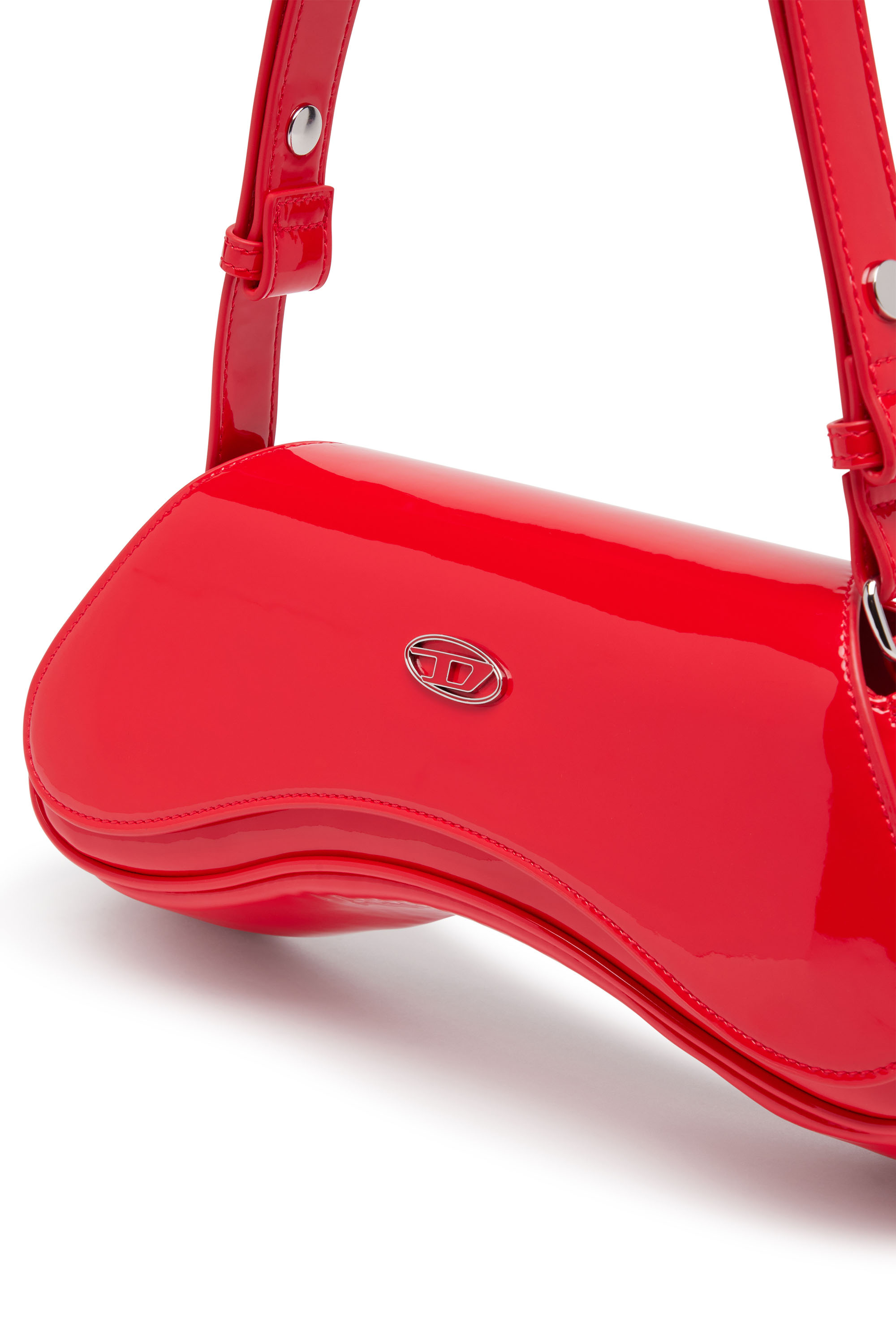 Diesel - PLAY CROSSBODY, Woman's Play-Glossy crossbody bag in Red - 5