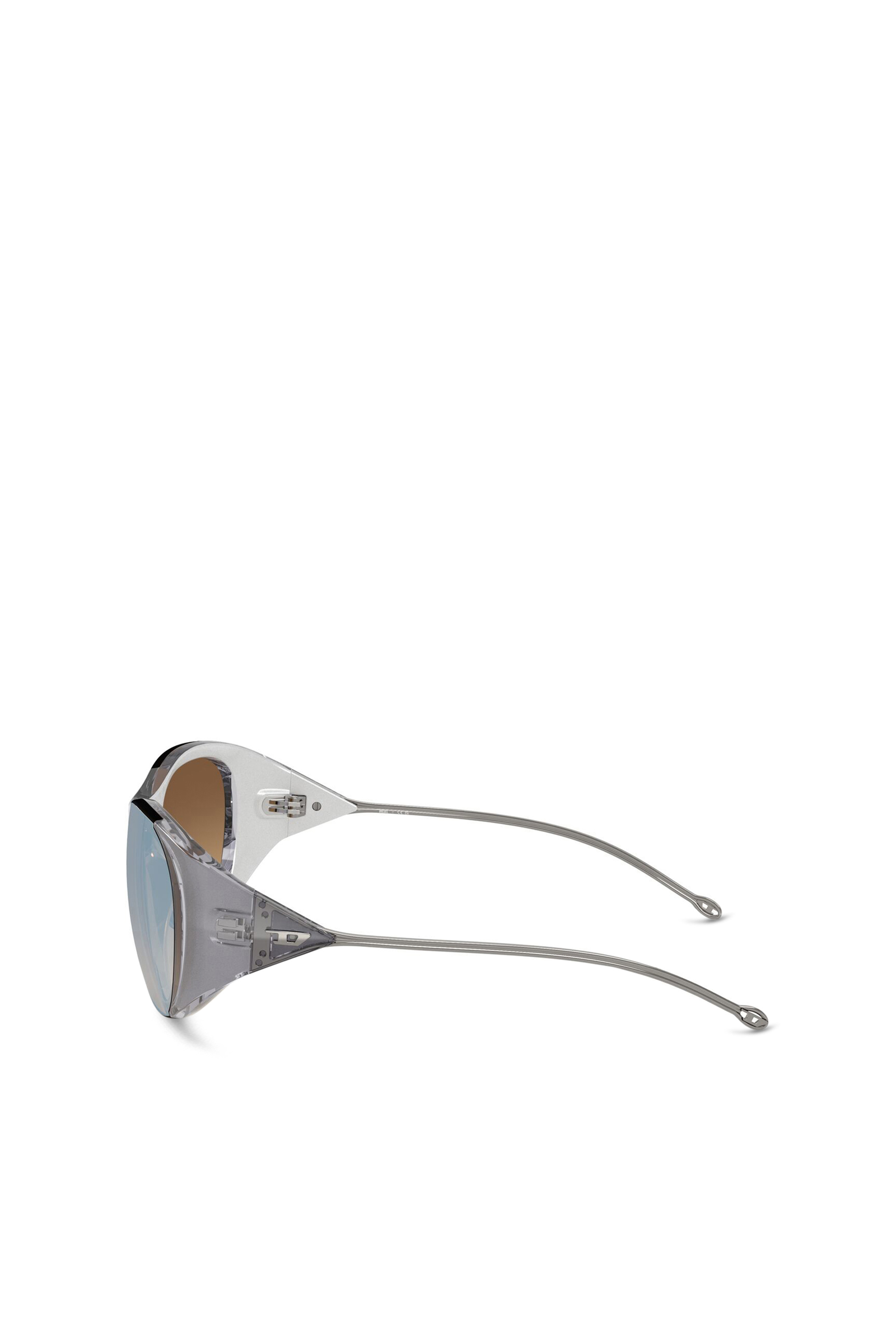 Diesel - 0DL3003, Unisex's Iconic oval sunglasses in Light Grey - 3