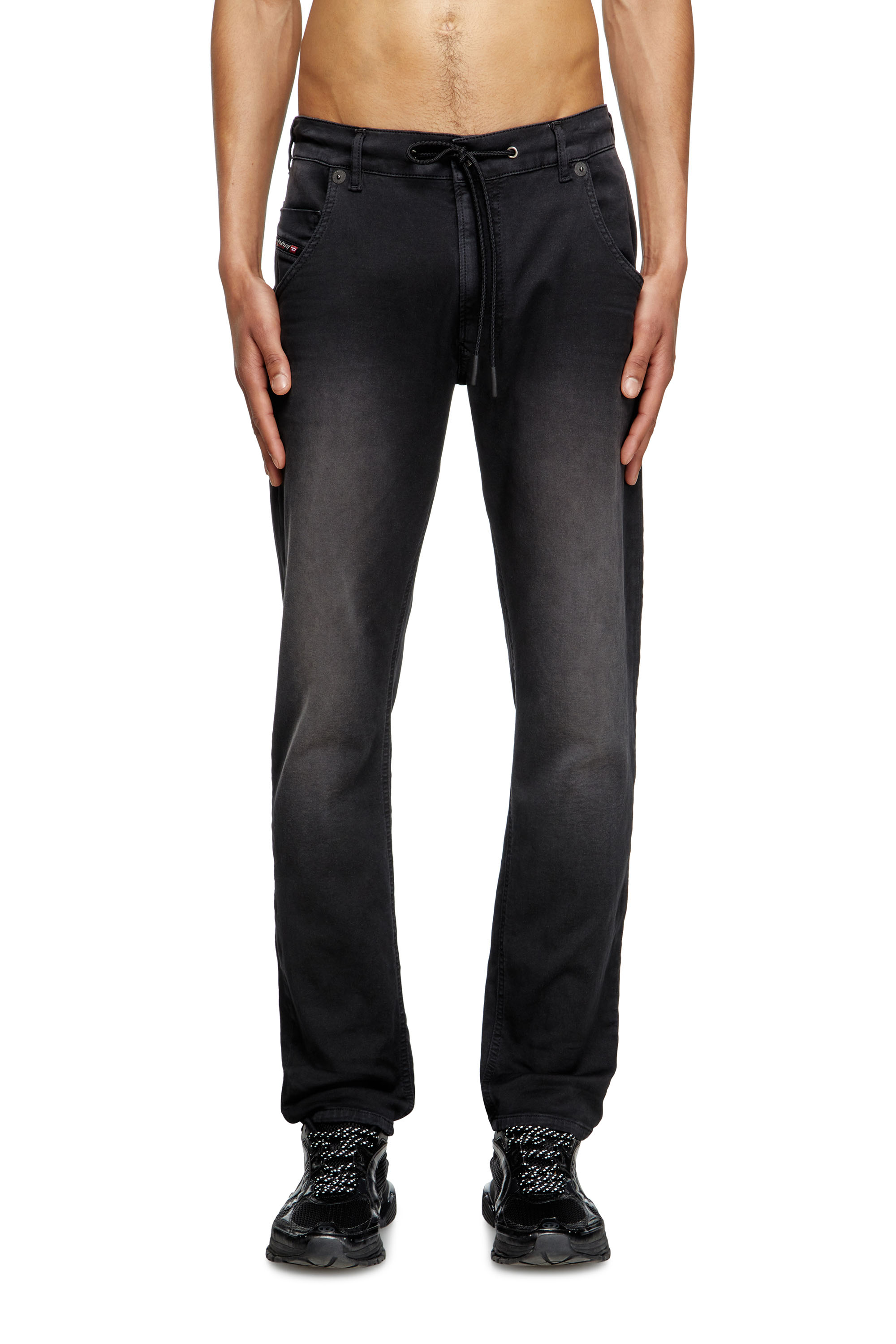 Diesel - Man's Regular 2030 D-Krooley Joggjeans® 0670M, Black/Dark grey - 1