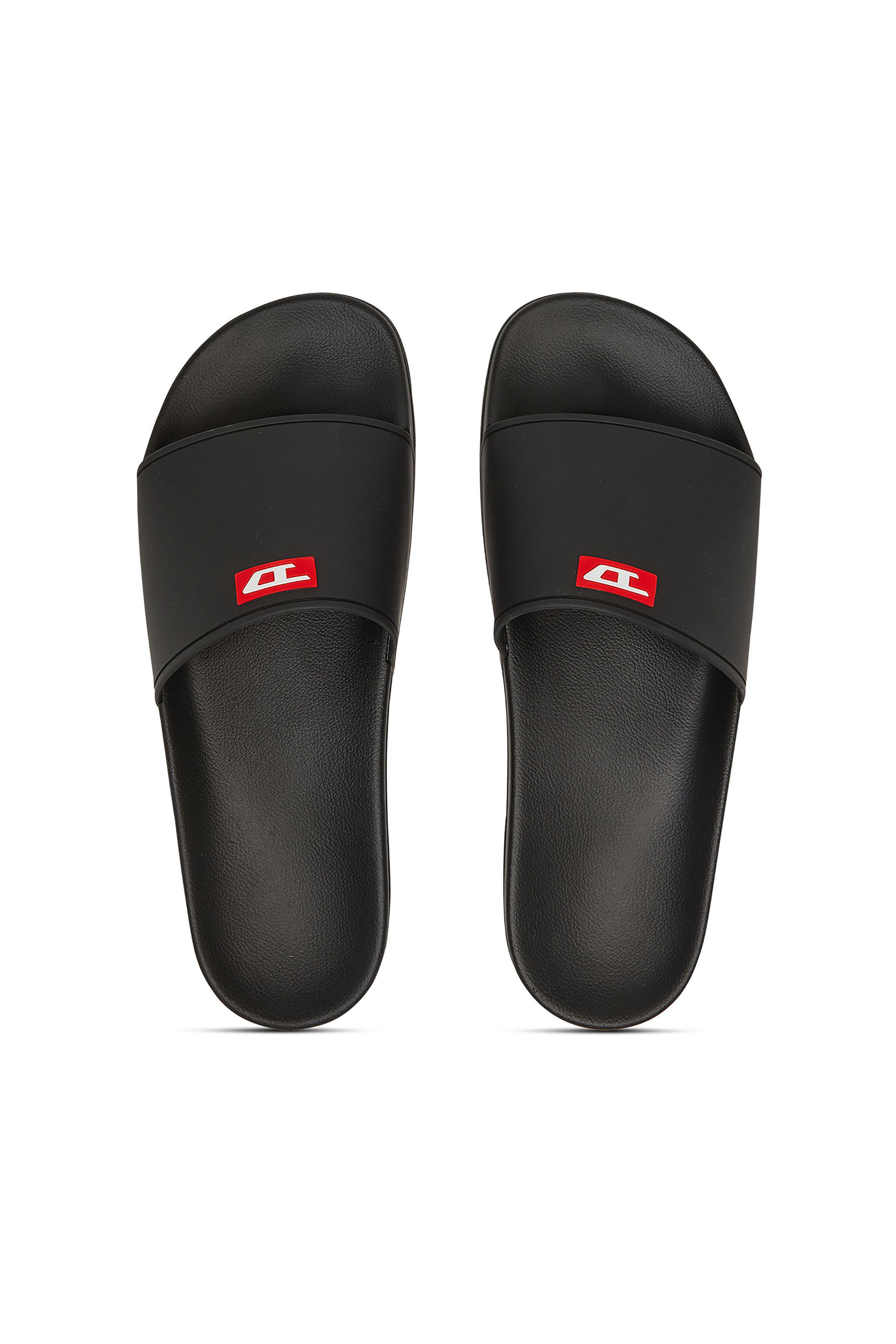 Diesel - SA-SWIM, Man's Rubber pool slides with D logo in Black - 5