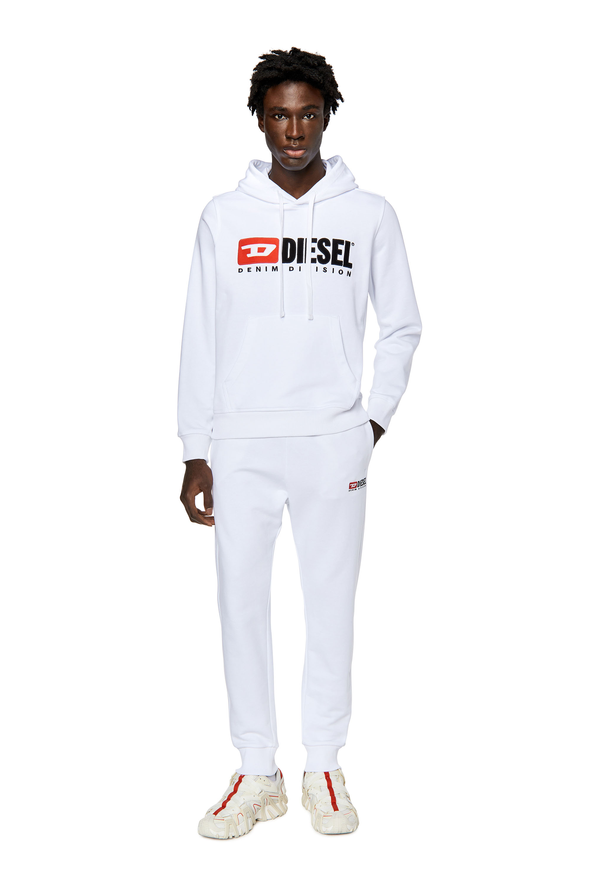 Diesel - P-TARY-DIV, Man's Track pants with embroidered logo in White - 2