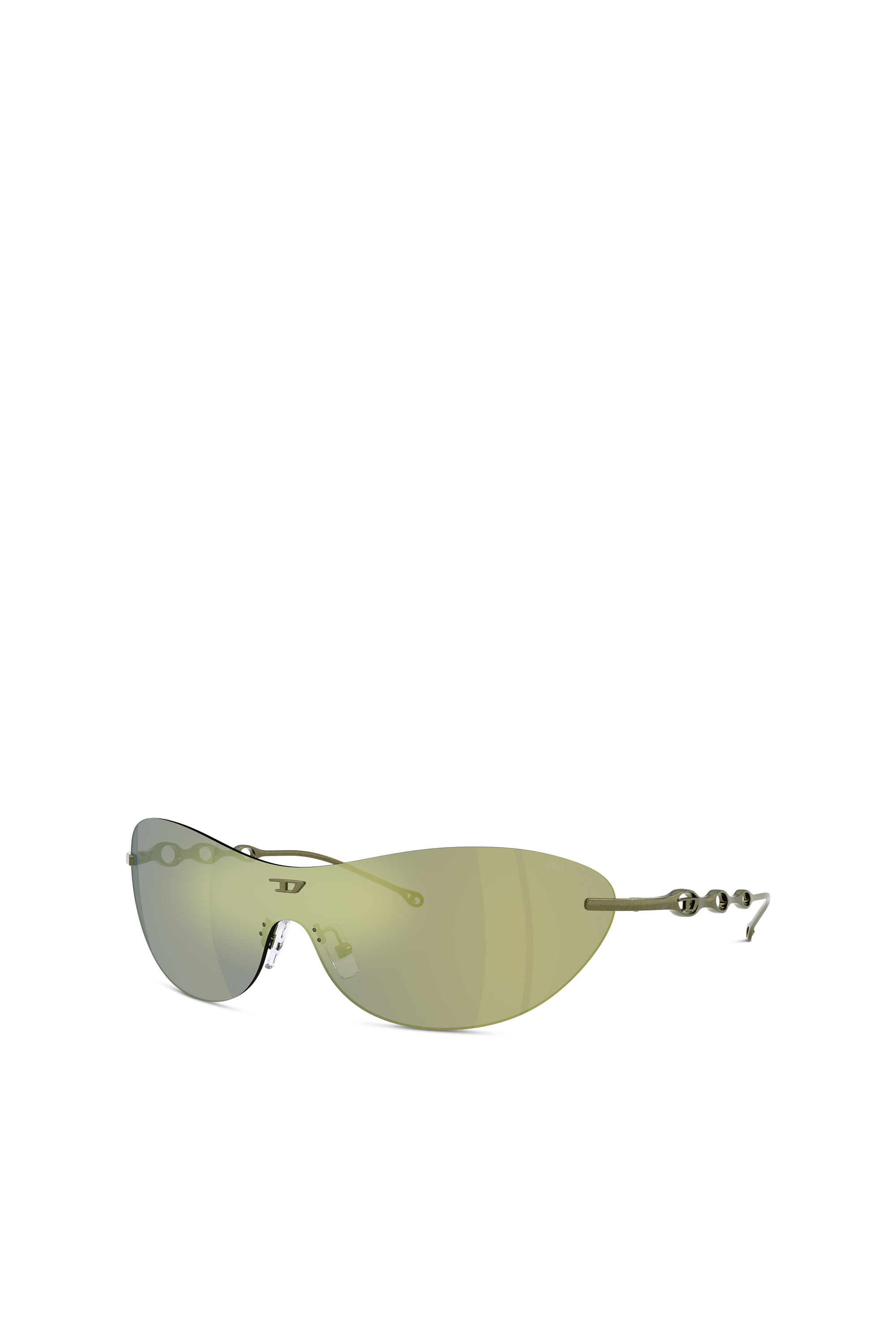 Diesel - 0DL1006 SIZE 35, Unisex's Iconic oval sunglasses in Green - 1