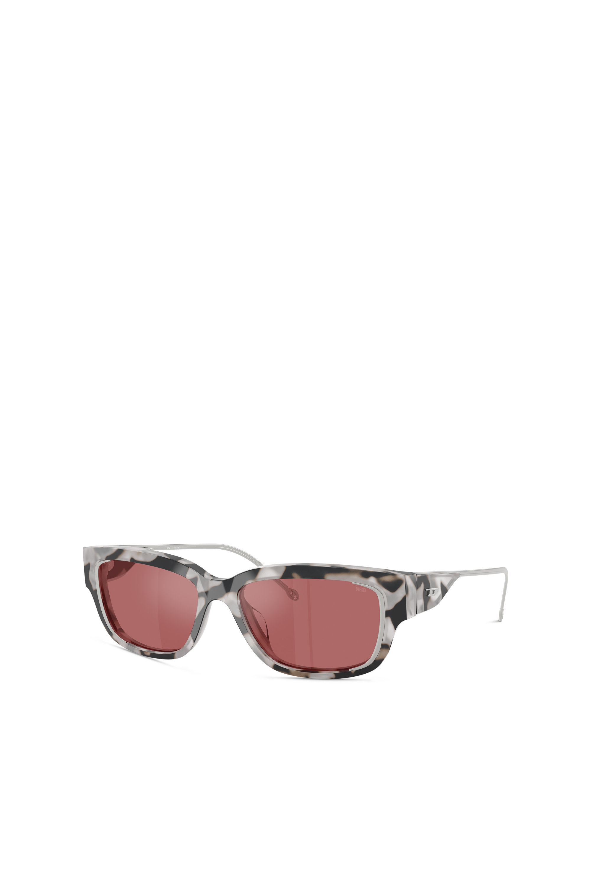 Diesel - 0DL2002 SIZE 56, Unisex's Rectangle sunglasses in Red - 1