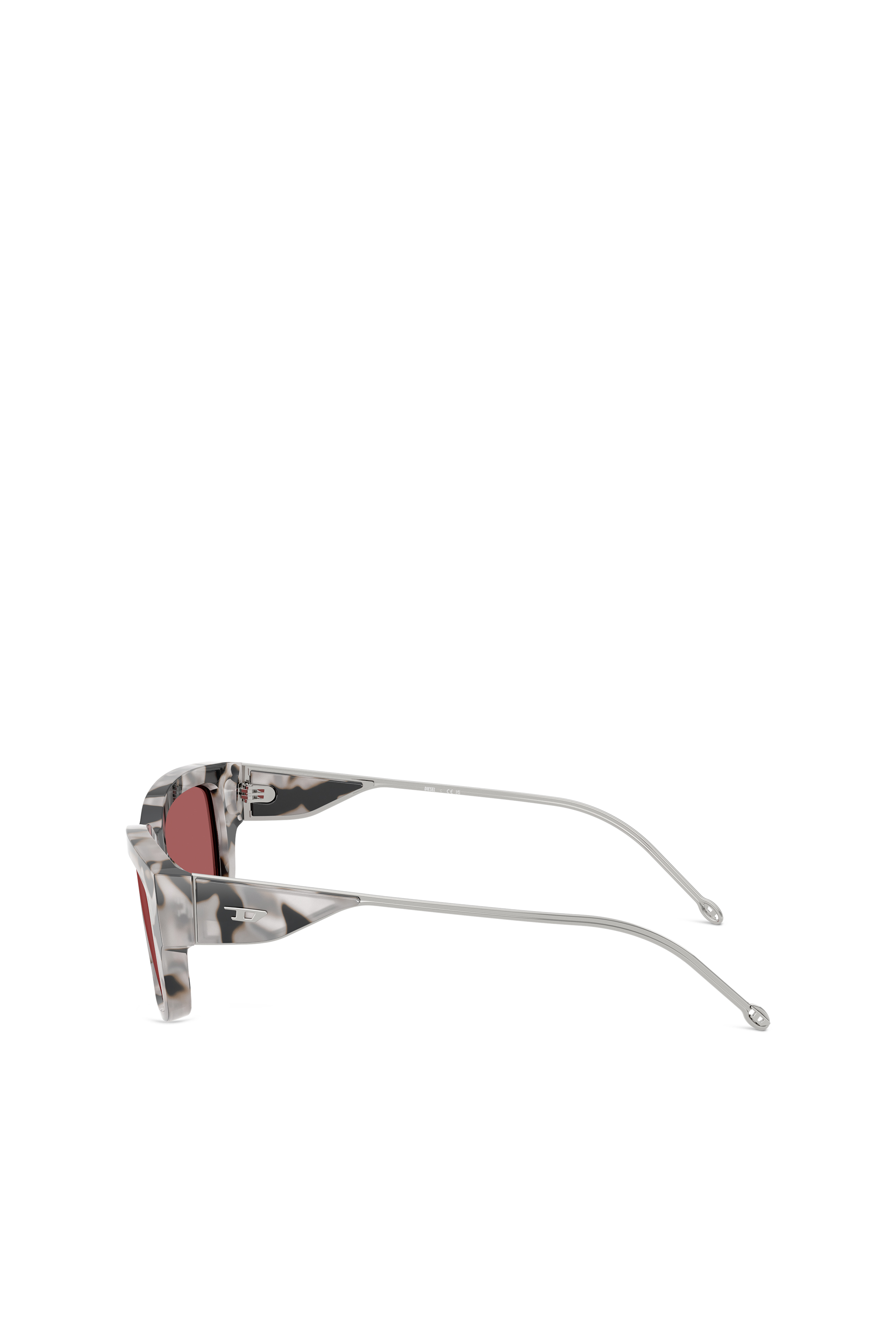 Diesel - 0DL2002 SIZE 56, Unisex's Rectangle sunglasses in Red - 3