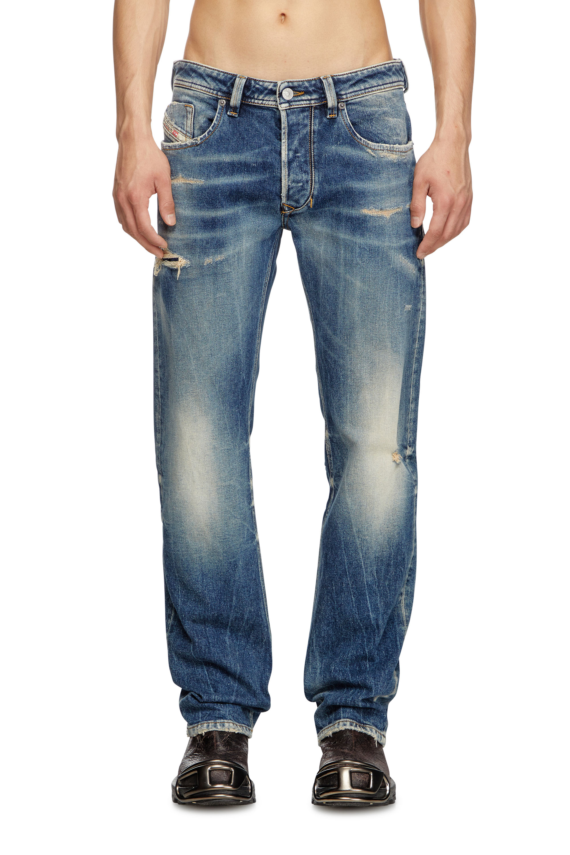 Diesel - Man's Regular Jeans 1985 Larkee 007Y6, Dark Blue - 1