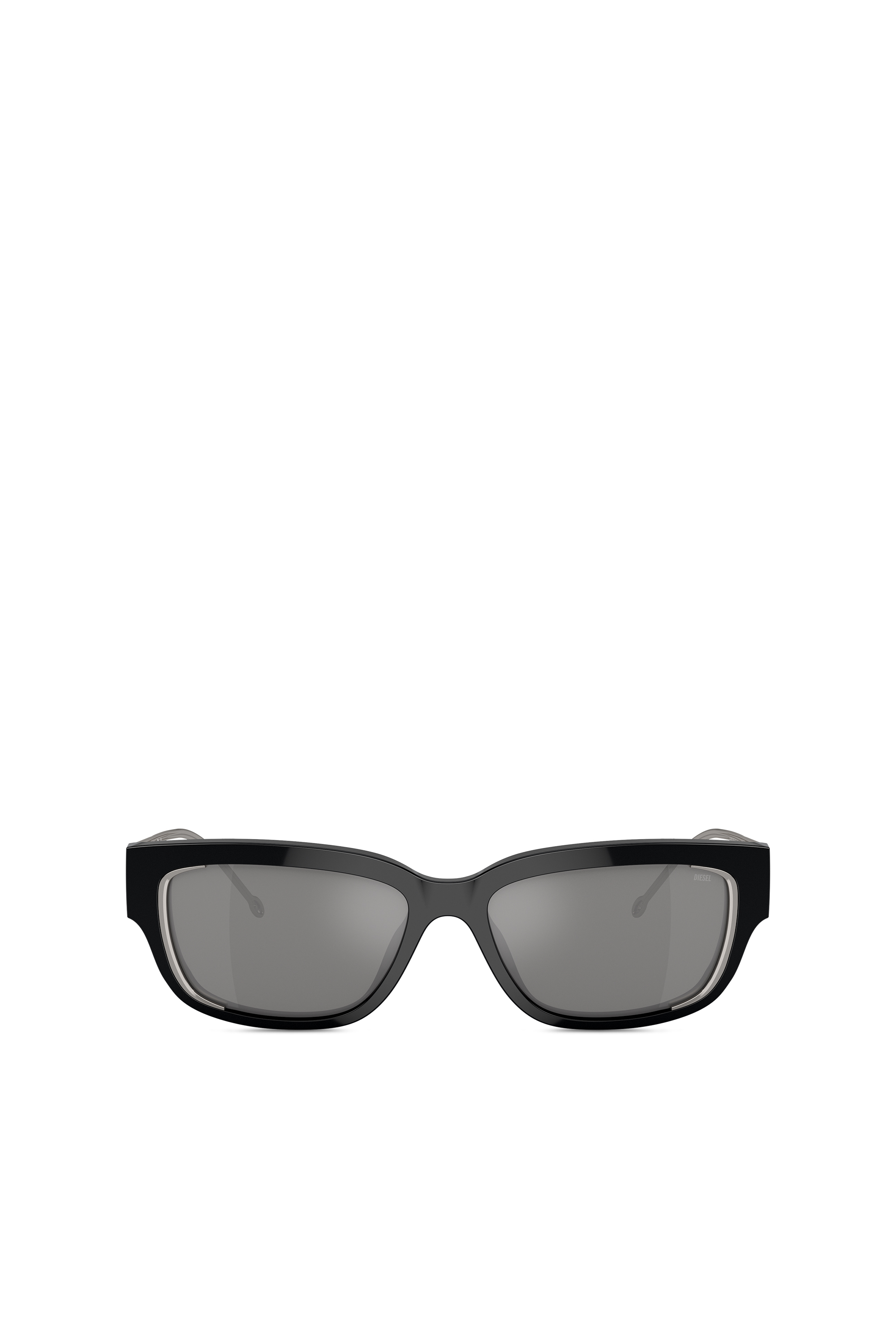 Diesel - 0DL2002 SIZE 56, Unisex's Rectangle sunglasses in Black/Flash mirror - 2