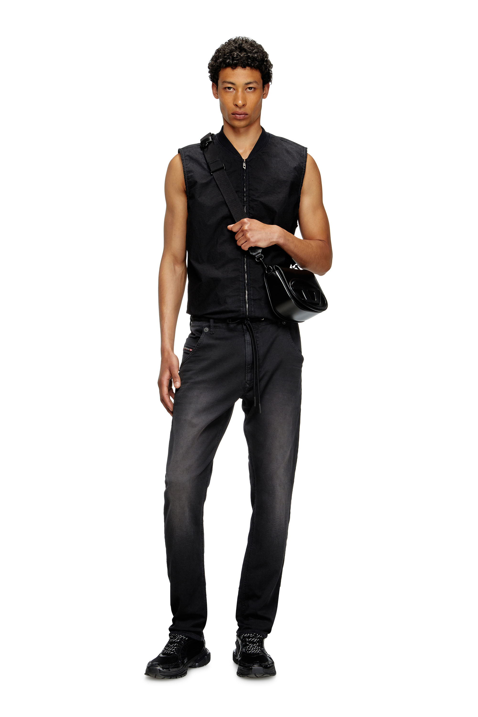 Diesel - Man's Regular 2030 D-Krooley Joggjeans® 0670M, Black/Dark grey - 2