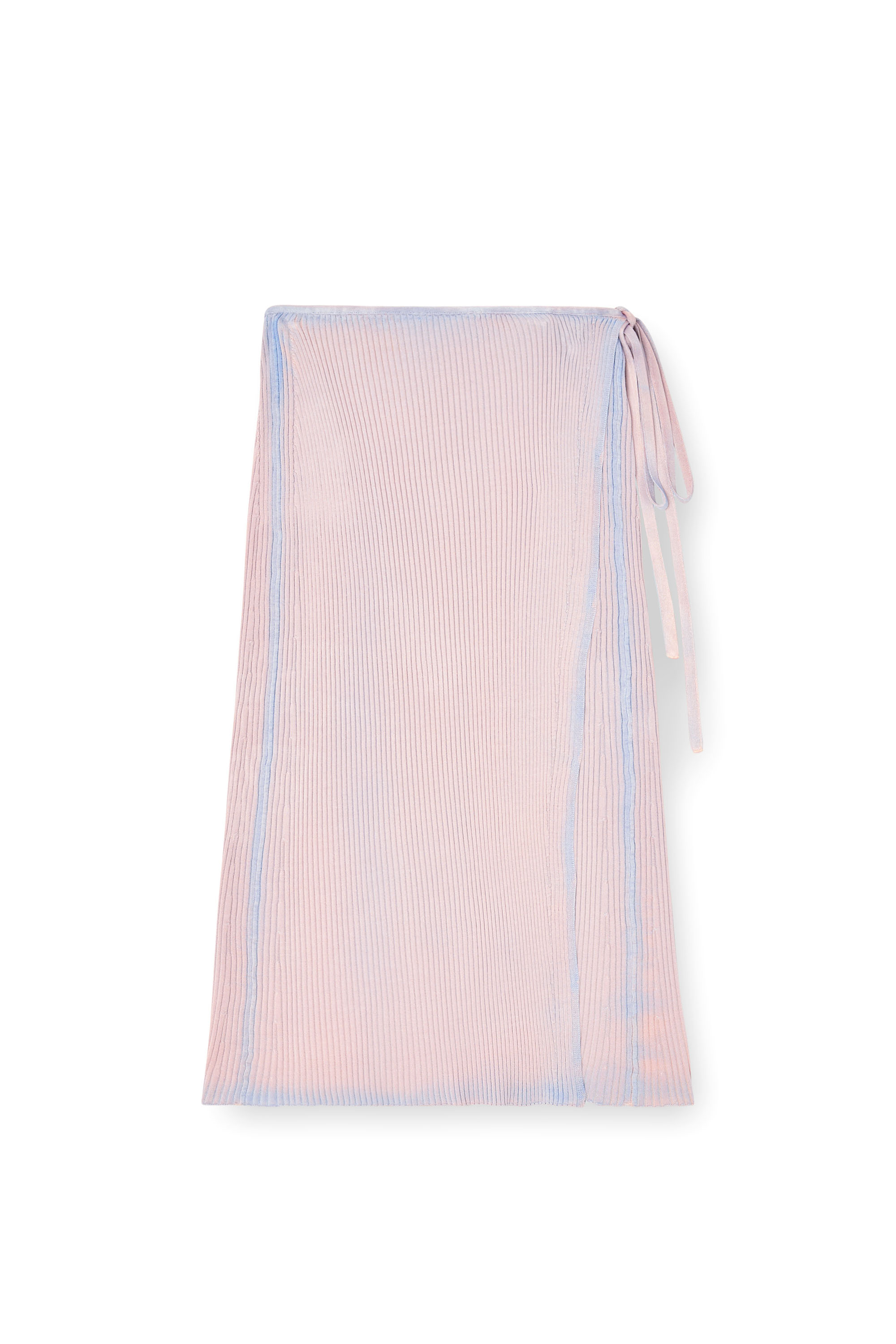 Diesel - M-VIGO, Woman's Wrap skirt in double-dyed rib-knit in Pink - 3