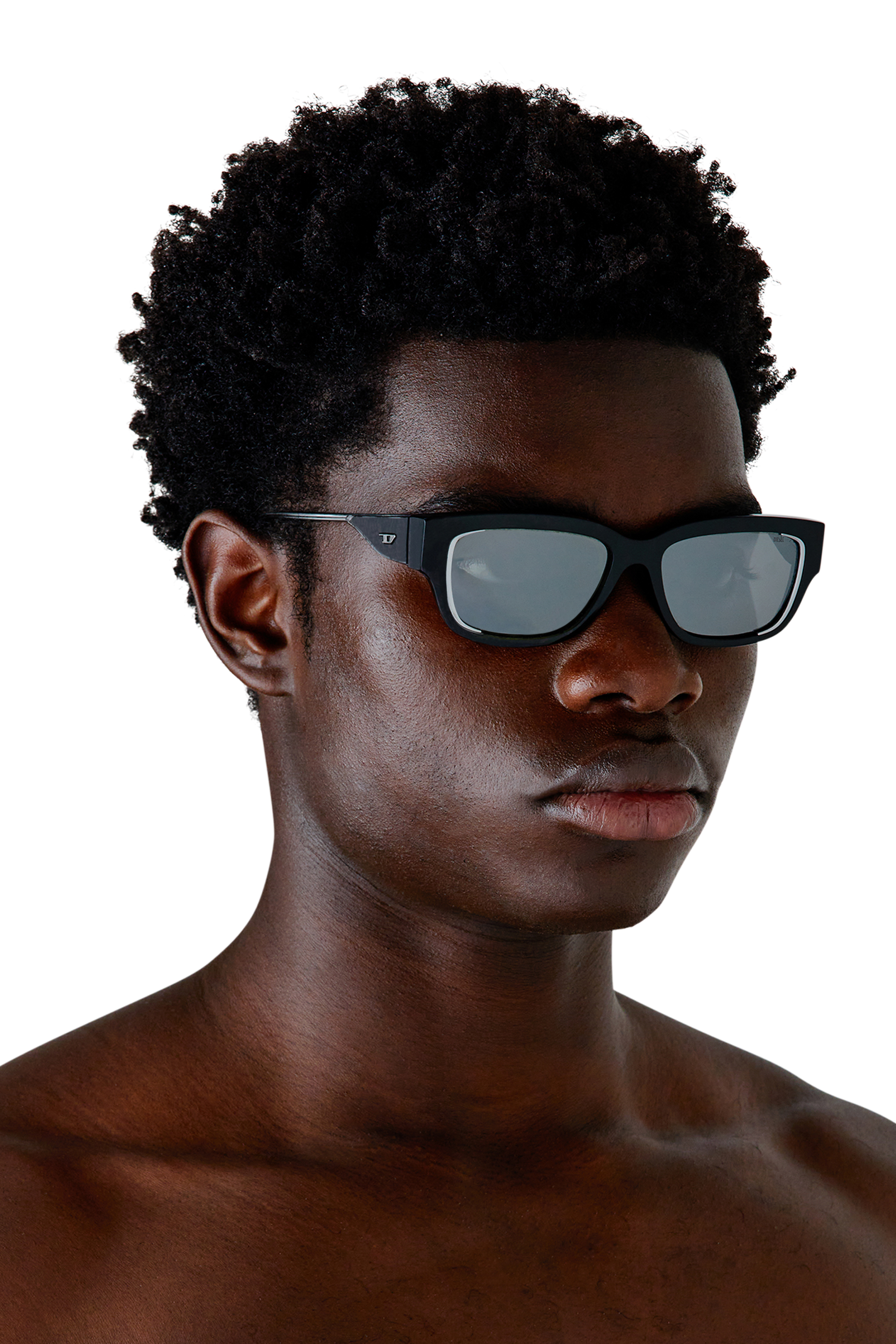 Diesel - 0DL2002 SIZE 56, Unisex's Rectangle sunglasses in Black/Flash mirror - 5
