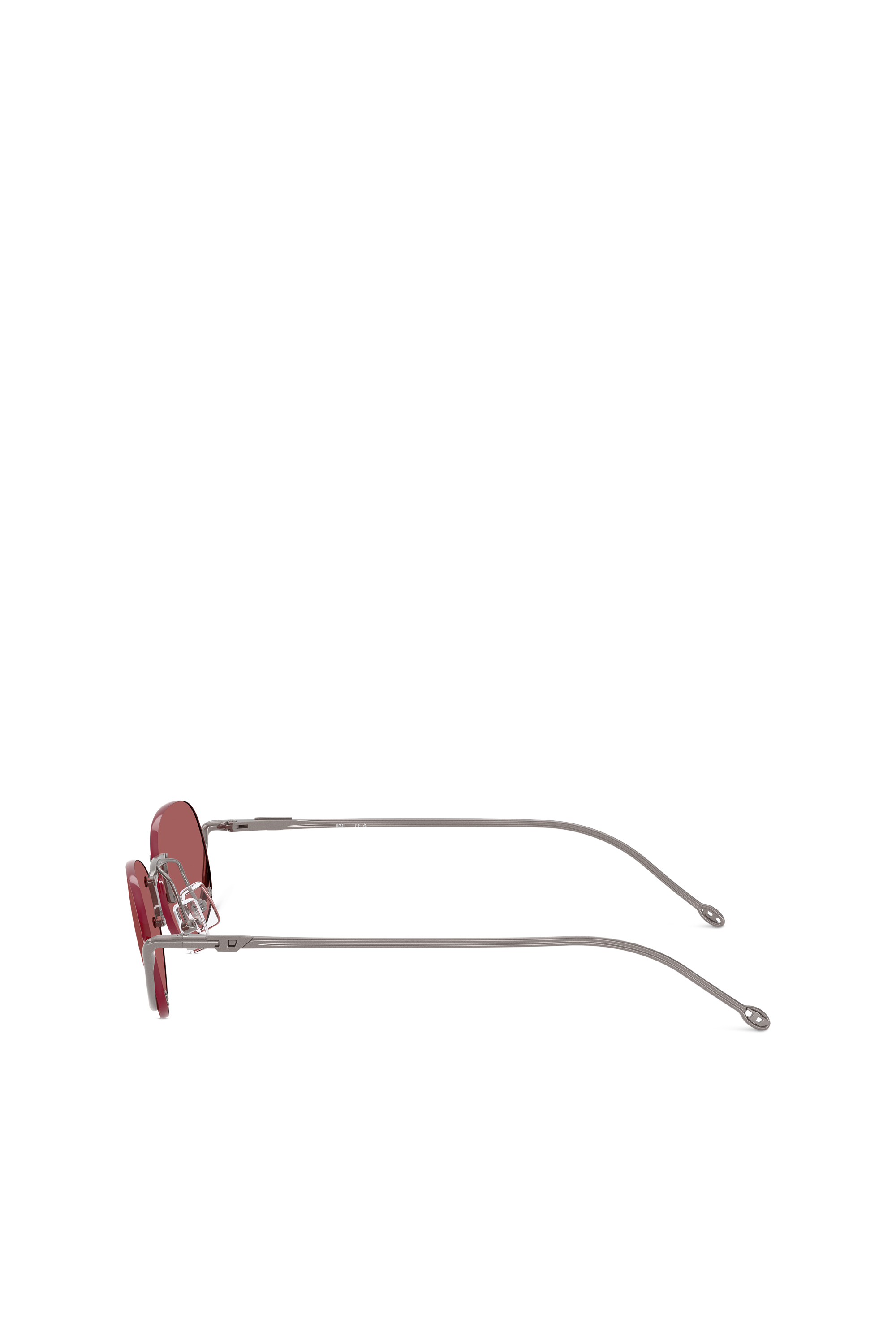 Diesel - 0DL1004, Unisex's Oval sunglasses in Red - 3