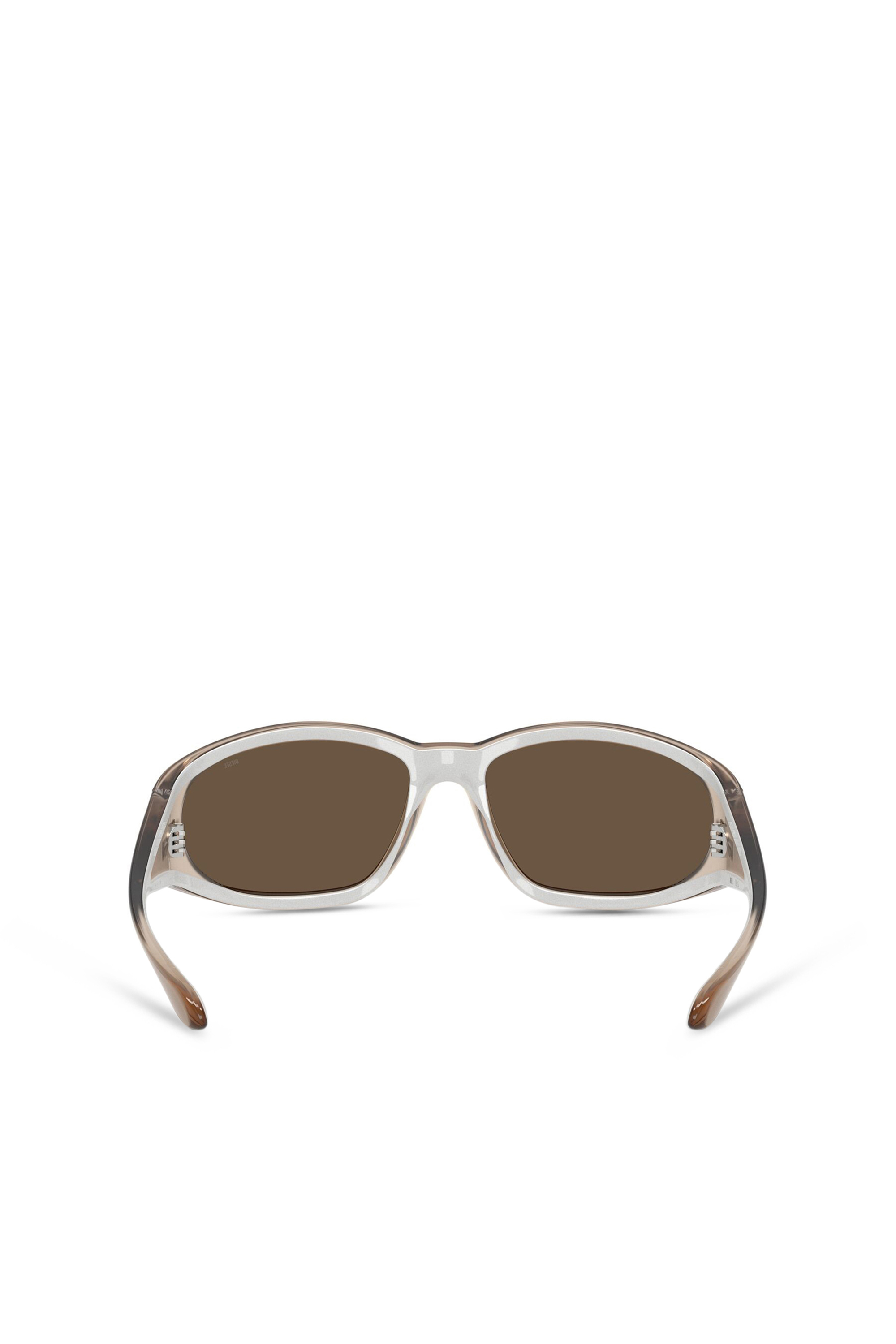 Diesel - 0DL3002, Unisex's Rectangular sunglasses in acetate in Brown - 4